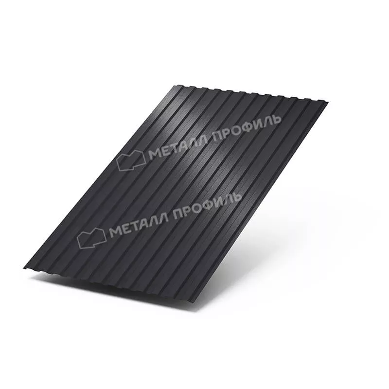 Фото: Профнастил МП10 х 1100 - B (PURMAN-20-9005-0.5) в Егорьевске