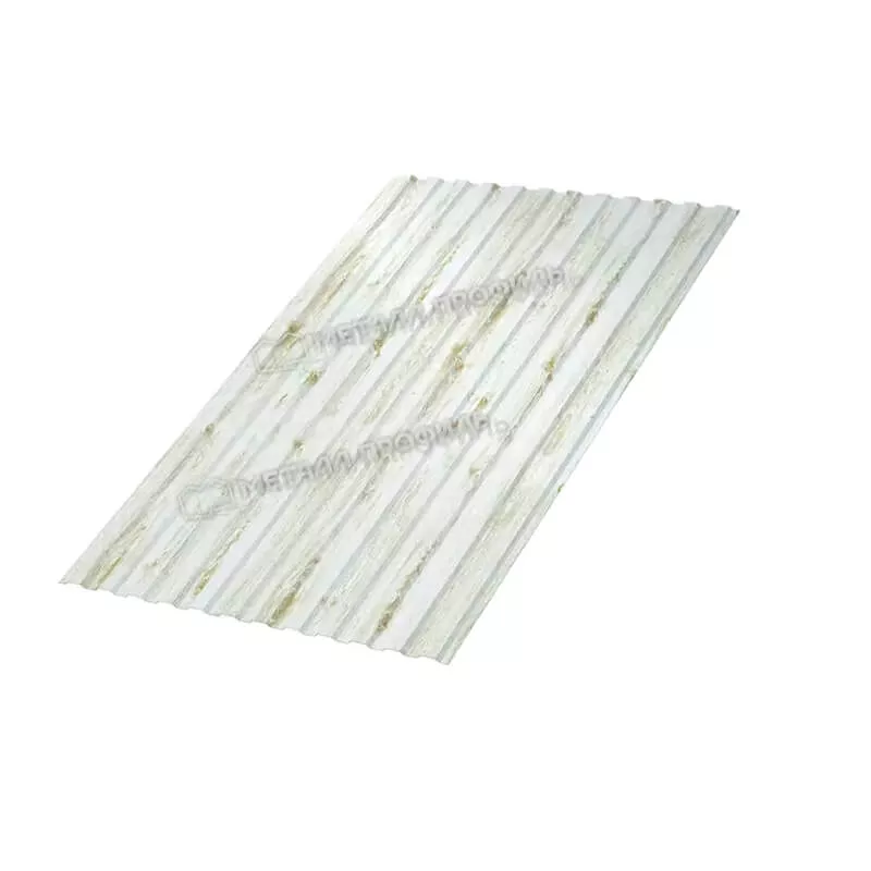 Фото: Профнастил МП10 х 1100 - B (ECOSTEEL_MA-01-Беленый Дуб-0.5) в Егорьевске