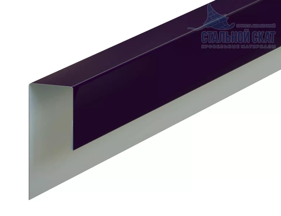 Фото: Планка J-профиль 24х18х3000 (VALORI-20-Violet-0.5) в 