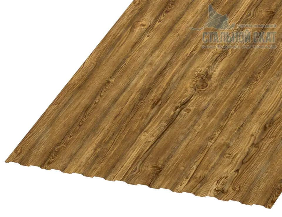Профнастил МП10 х 1100 - A (ECOSTEEL_T-01-ЗолотойДуб-0.5) в Егорьевске