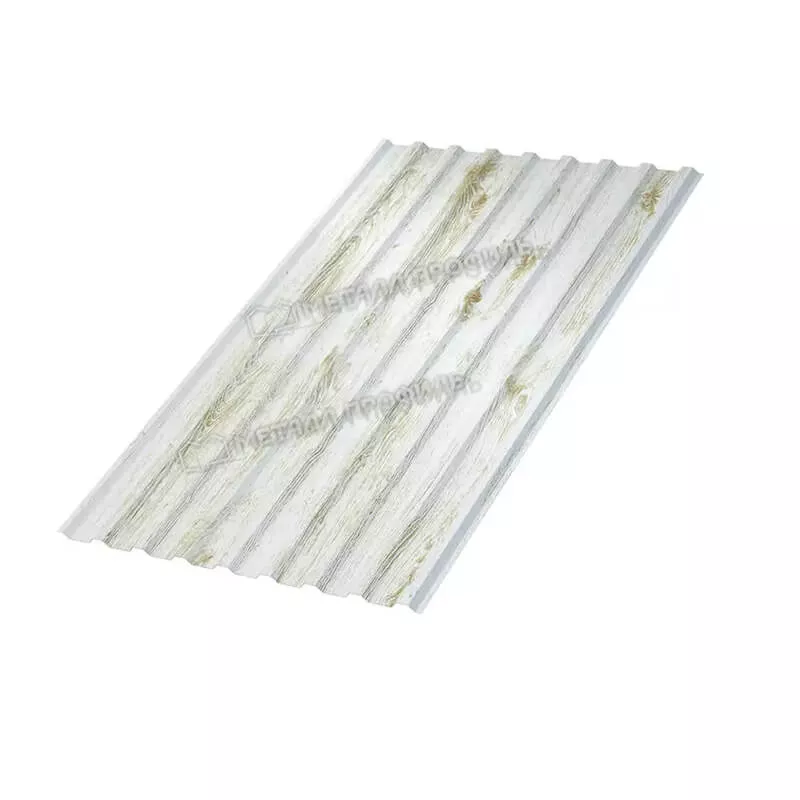Фото: Профнастил МП10 х 1100 - A (ECOSTEEL_MA-01-Беленый Дуб-0.5) в Егорьевске