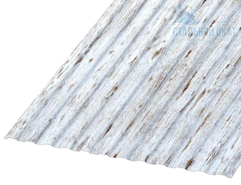 Фото: Профнастил МП10 х 1100 - A (ECOSTEEL_MA-01-Беленый Дуб-0.5) в Егорьевске