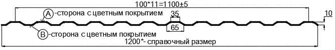 Фото: Профнастил МП10 х 1100 - A (ECOSTEEL_MA_Д-01-МореныйДуб-0.5) в Егорьевске