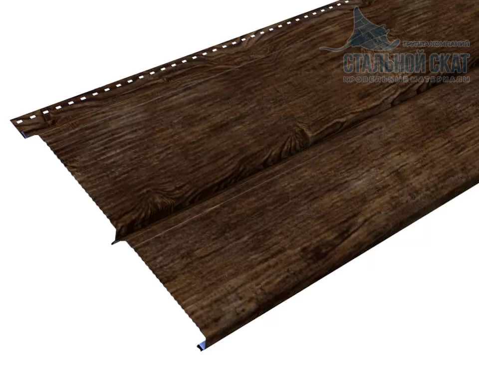 Сайдинг Lбрус-XL-В-14х335 (ECOSTEEL_MA-01-МореныйДуб-0.5) в Егорьевске