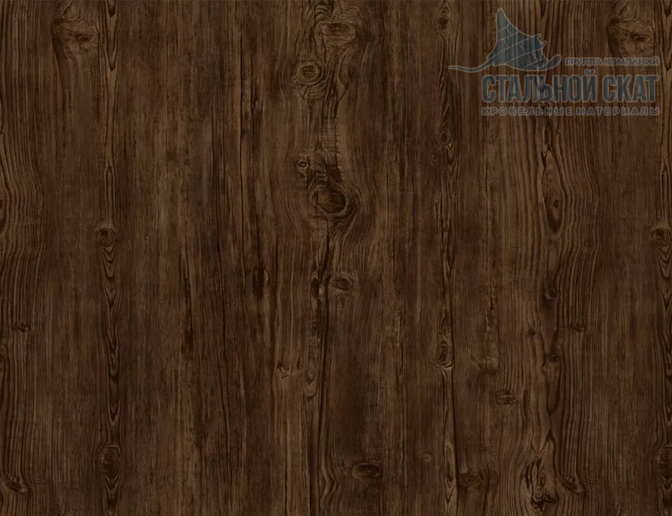 Фото: Планка карнизного свеса 250х50х3000 (ECOSTEEL_MA-01-МореныйДуб-0.5) в Егорьевске