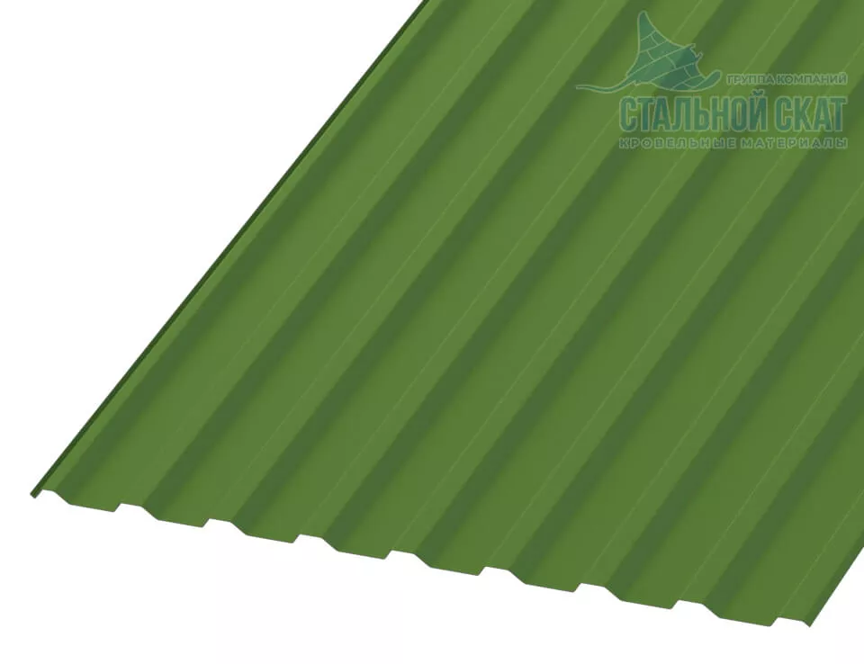 Фото: Профнастил МП20 х 1100 - R NormanMP (ПЭ-01-6018-0.5) в Егорьевске