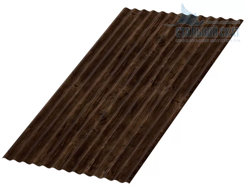 Фото: Профнастил МП18 х 1100 - A (ECOSTEEL_MA_Д-12-Античный Дуб-0.45) в Егорьевске