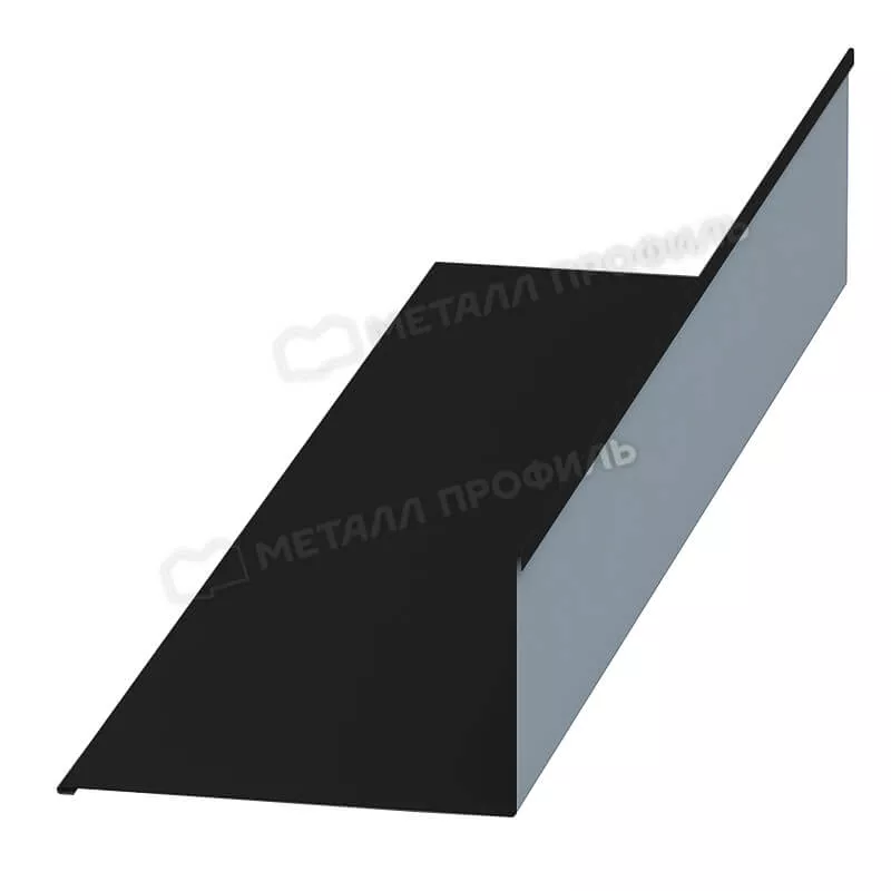 Планка примыкания верхняя 250х147х2000 NormanMP (ПЭ-01-9005-0.5) в Егорьевске
