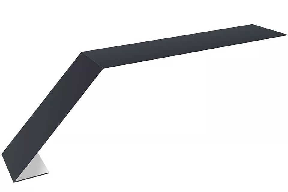 Планка карнизная для мягкой кровли 100х65 0,5 Satin Matt RAL 7024 мокрый асфальт (2м) в Егорьевске
