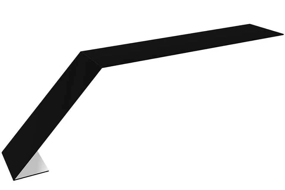 Планка карнизная для мягкой кровли 100х65 0,5 Satin Matt RAL 9005 черный (2м) в Егорьевске