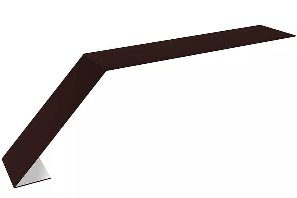 Планка карнизная для мягкой кровли 100х65 0,5 Satin с пленкой RAL 8017 шоколад (2м) в Егорьевске