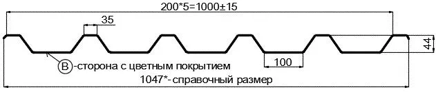 Фото: Профнастил С44 х 1000 - B NormanMP (ПЭ-01-9005-0.5) в Егорьевске