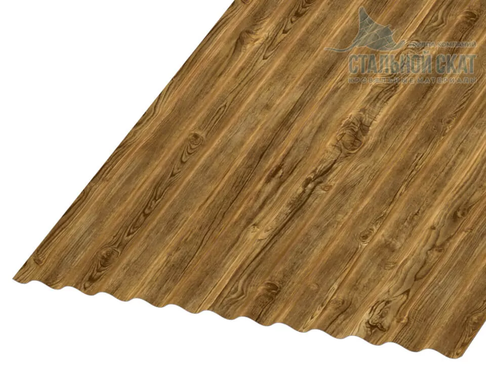 Профнастил МП18 х 1100 - B (ECOSTEEL_T-01-ЗолотойДуб-0.5) в Егорьевске