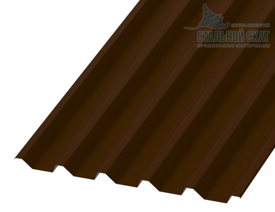 Фото: Профнастил С44 х 1000 - A (VALORI-20-Brown-0.5) в Егорьевске