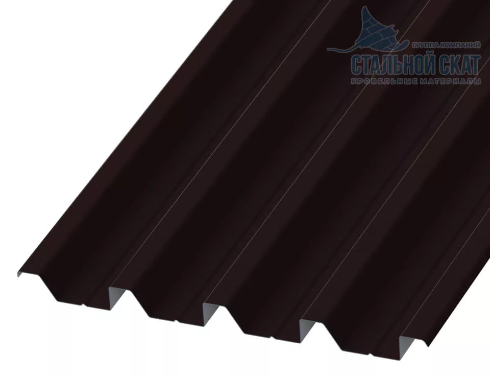 Профнастил Н60 х 845 - A (VALORI-20-DarkBrown-0.5) в Егорьевске