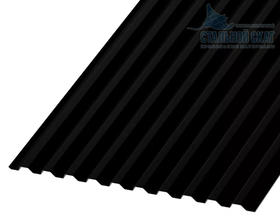 Фото: Профнастил С21 х 1000 - B NormanMP (ПЭ-01-9005-0.5) в Егорьевске