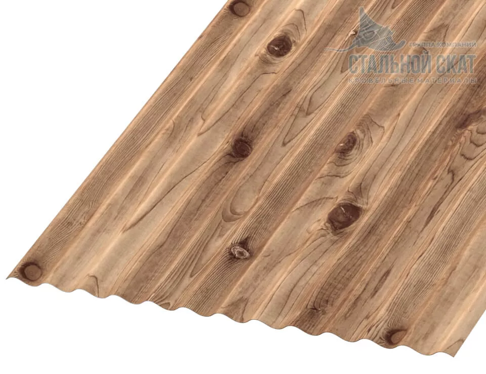 Профнастил МП18 х 1100 - A (ECOSTEEL_T-12-Золотой Орех-0,45) в Егорьевске