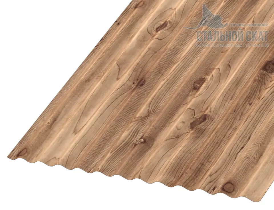 Профнастил МП18 х 1100 - B (ECOSTEEL_T-12-Золотой Орех-0,45) в Егорьевске