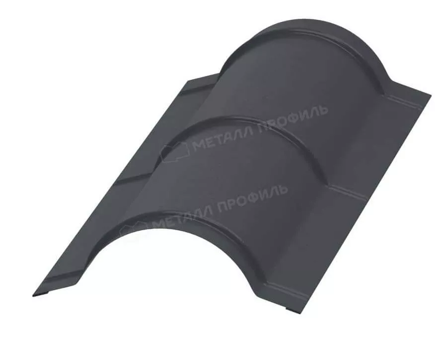Планка конька круглого R110х2000 (Steelmatt-20-7024-0.4) в Егорьевске