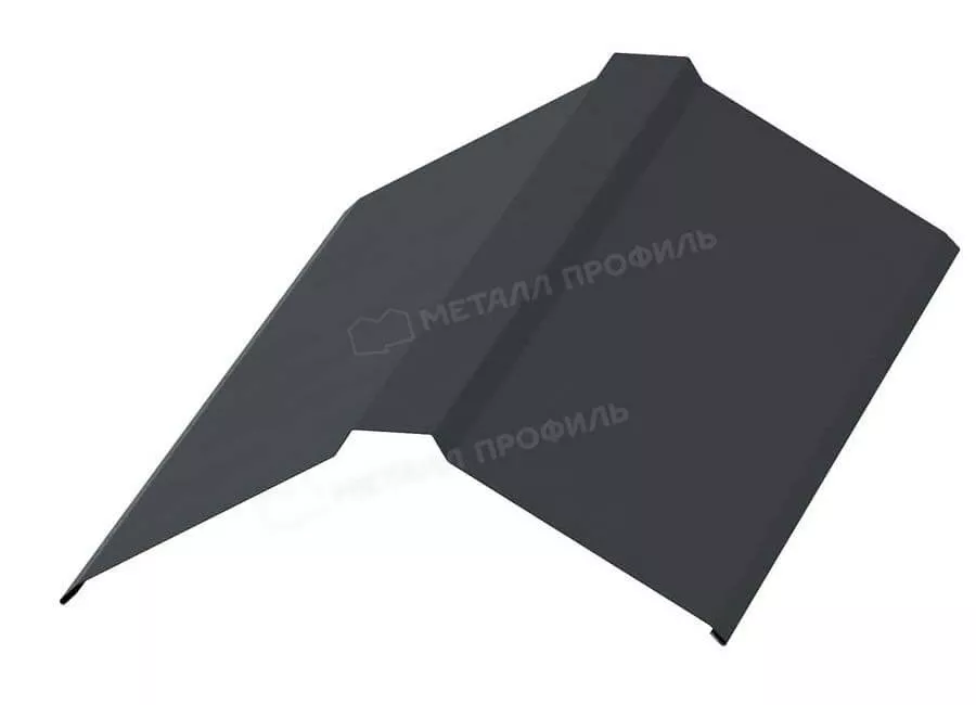 Планка конька плоского 120х120х2000 (Steelmatt-20-7024-0.4) в Егорьевске