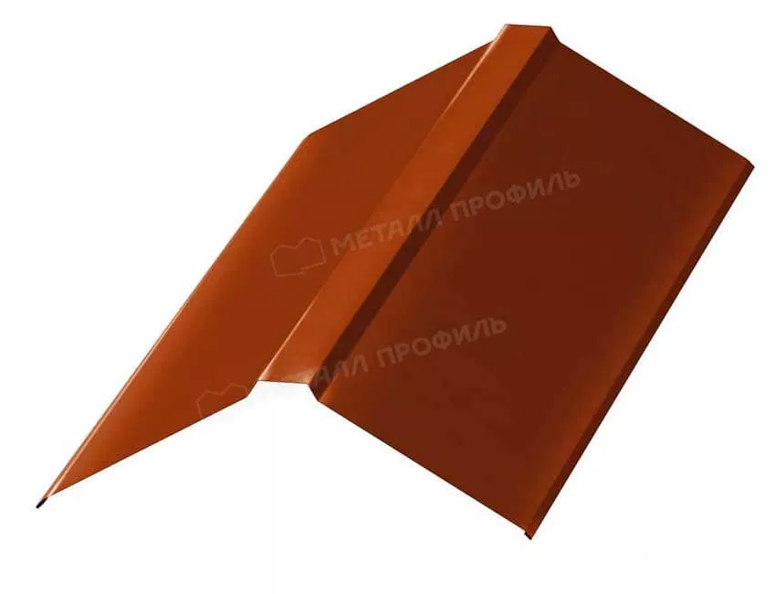 Планка конька плоского 190х190х2000 (AGNETA-03-CopperCopper-0.5) в Егорьевске