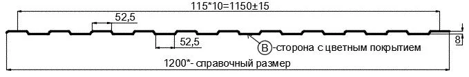 Фото: Профнастил С8 х 1150 NormanMP - B (ПЭ-01-9005-0.5) в Егорьевске