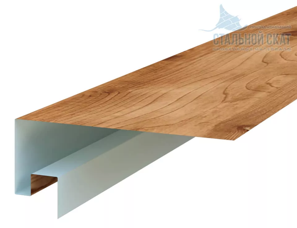 Фото: Планка откоса сложная 3D Woodstock 230х75х2000 (ECOSTEEL_T-01-Кедр-0.5) в Егорьевске