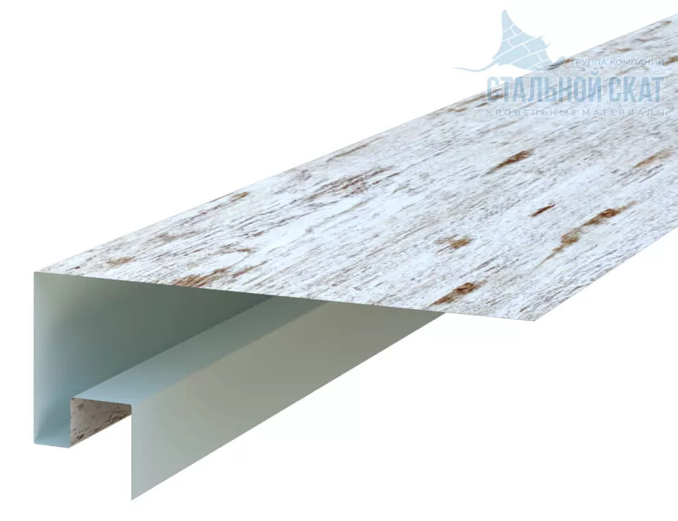 Фото: Планка откоса сложная 3D Woodstock 230х75х2000 (ECOSTEEL_MA-01-Беленый Дуб-0.5) в Егорьевске