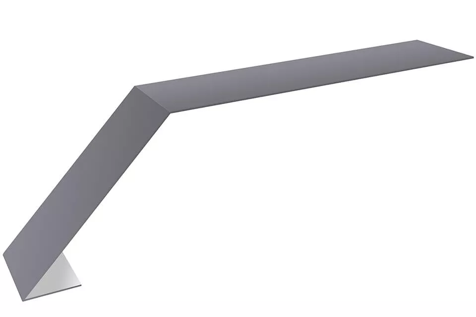 Планка карнизная для мягкой кровли 100х65 0,4 PE с пленкой RAL 7004 сигнальный серый (2м) в Егорьевске