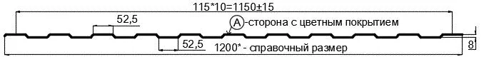 Фото: Профнастил С8 х 1150 - A (VikingMP E-20-7024-0.5) в Егорьевске
