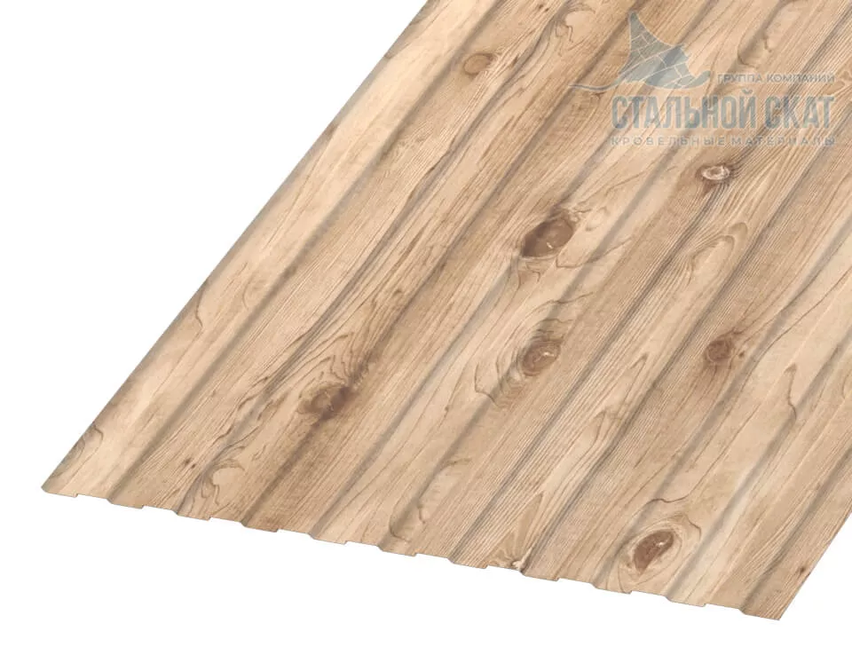 Фото: Профнастил С8 х 1150 - B (ECOSTEEL_T-12-Орех-0.45) в Егорьевске