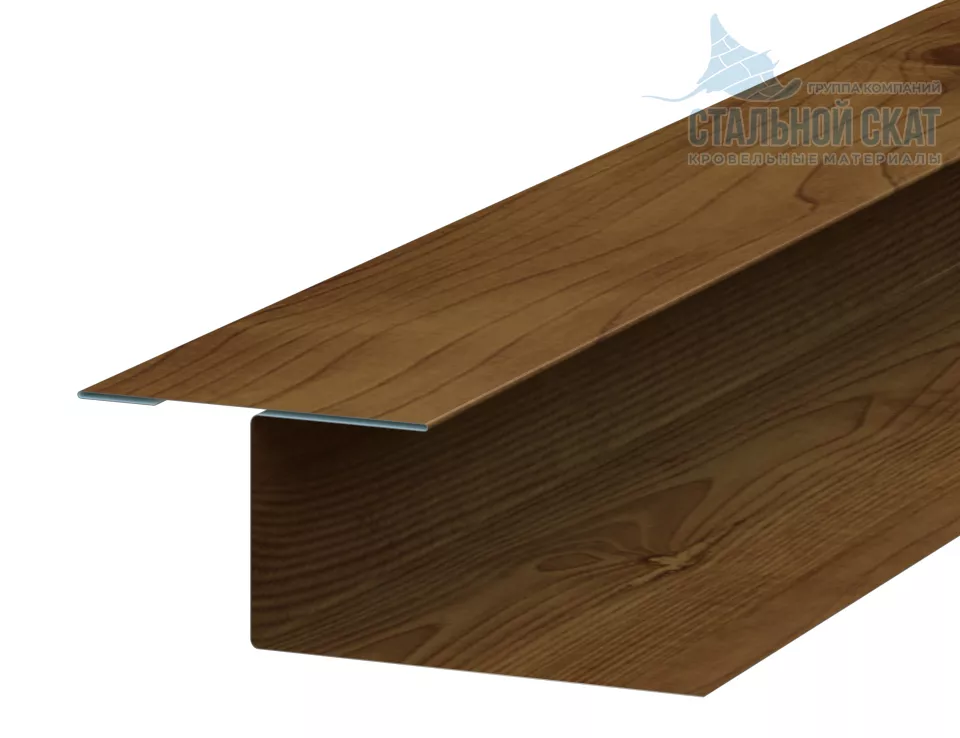Фото: Планка стыковочная универсальная Woodstock 50х30х3000 (ECOSTEEL_T-12-Дуб-0.45) в Егорьевске