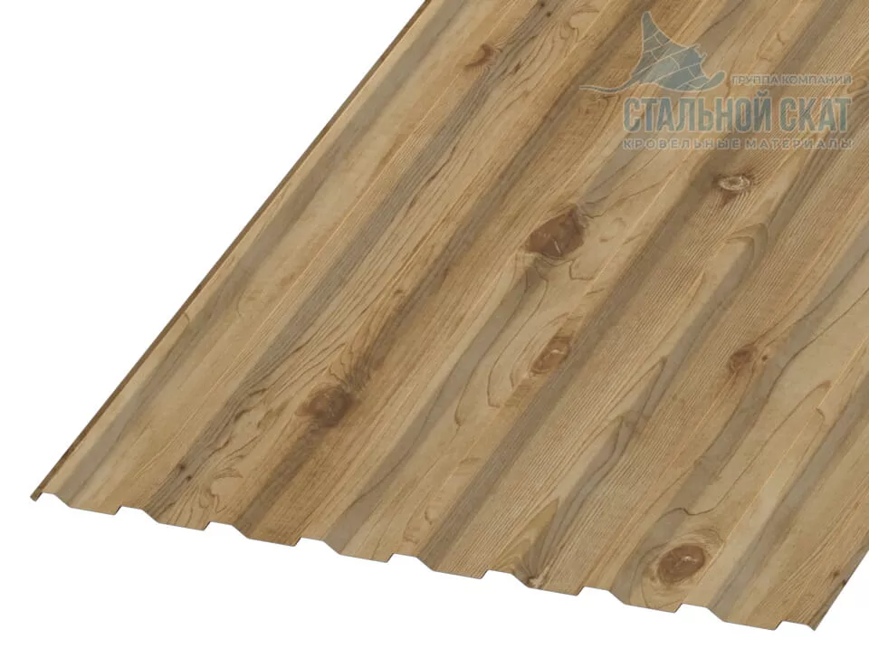 Фото: Профнастил МП20 х 1100 - R (ECOSTEEL-01-Сосна-0.5) в Егорьевске