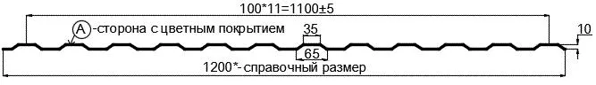Фото: Профнастил МП10 х 1100 - A (ПЭ-01-8017Color-0.4±0.08мм) в Егорьевске