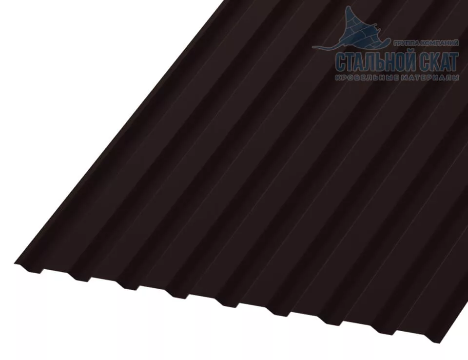 Фото: Профнастил МП20 х 1100 - A (VALORI-20-DarkBrown-0.5) в Егорьевске