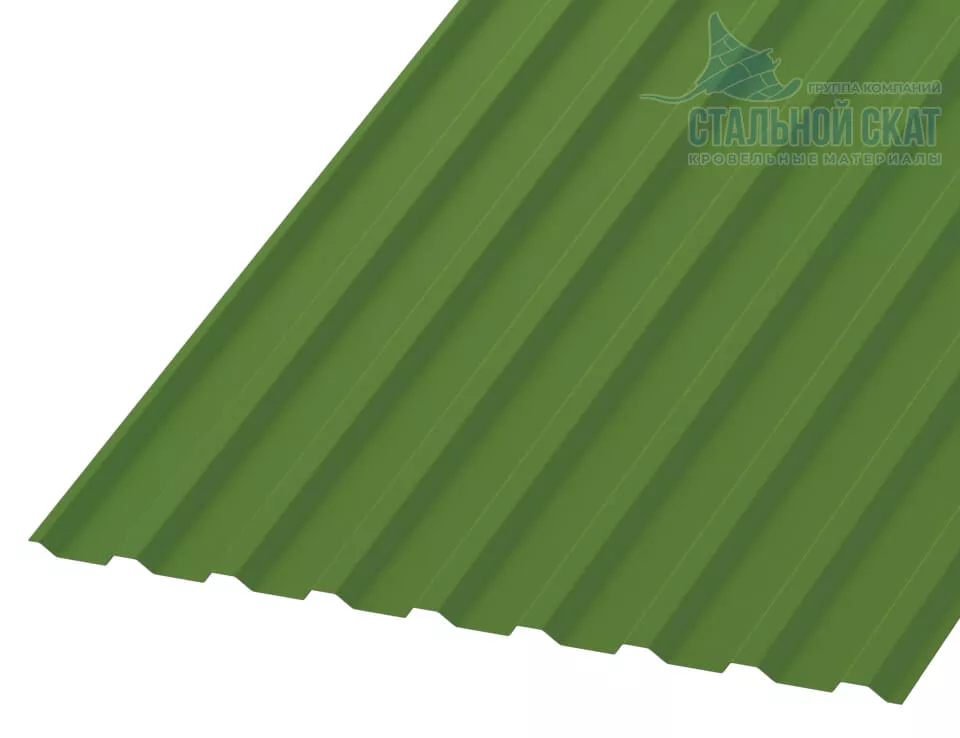 Фото: Профнастил МП20 х 1100 - B NormanMP (ПЭ-01-6018-0.5) в Егорьевске