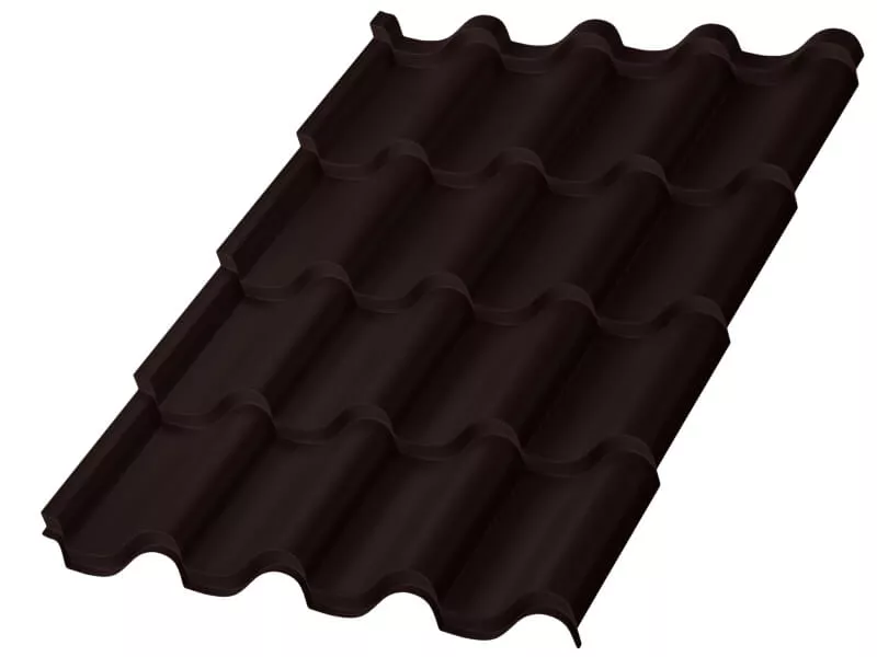 Металлочерепица МП Монтерроса-XL (VALORI-20-DarkBrown-0.5) в Егорьевске