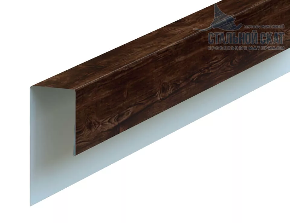 Фото: Планка J-профиль 24х18х3000 (ECOSTEEL_MA-01-Бразил. Вишня-0.5) в 