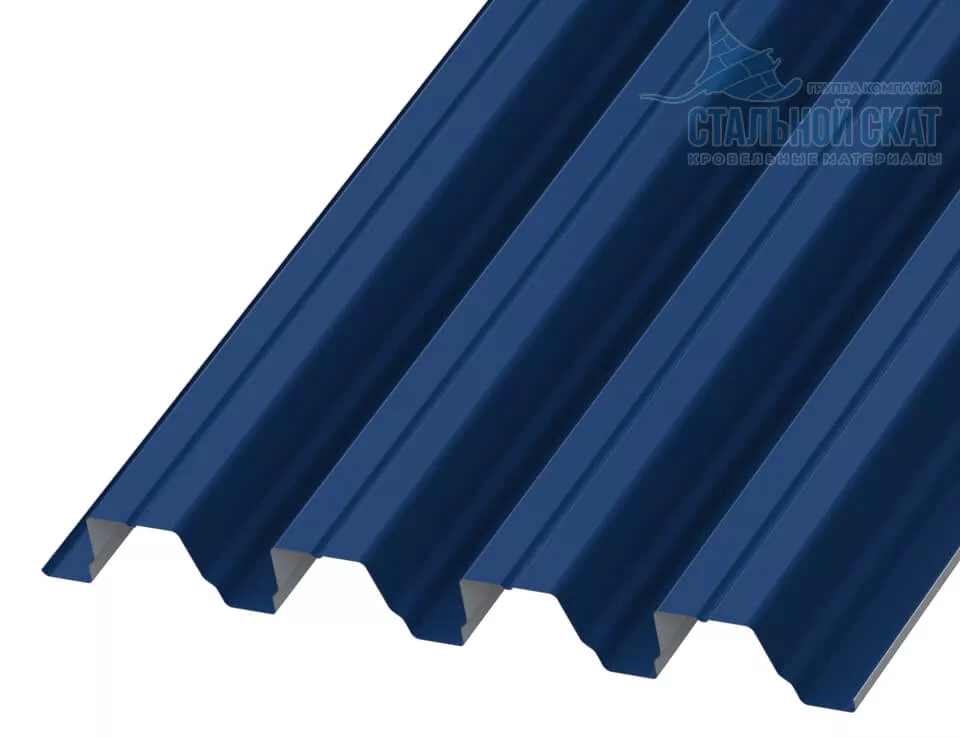 Профнастил Н75 х 750 - B (ПЭ-01-5005-0.65) в Егорьевске