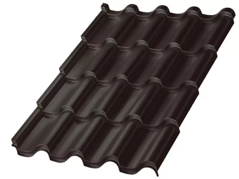 Металлочерепица МП Монтерроса-XL (PURMAN-20-9005-0.5) в Егорьевске