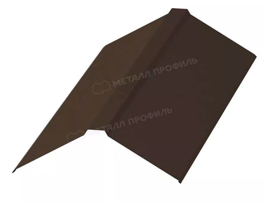 Фото: Планка конька плоского 190х190х2000 (VALORI-20-Brown-0.5) в Егорьевске