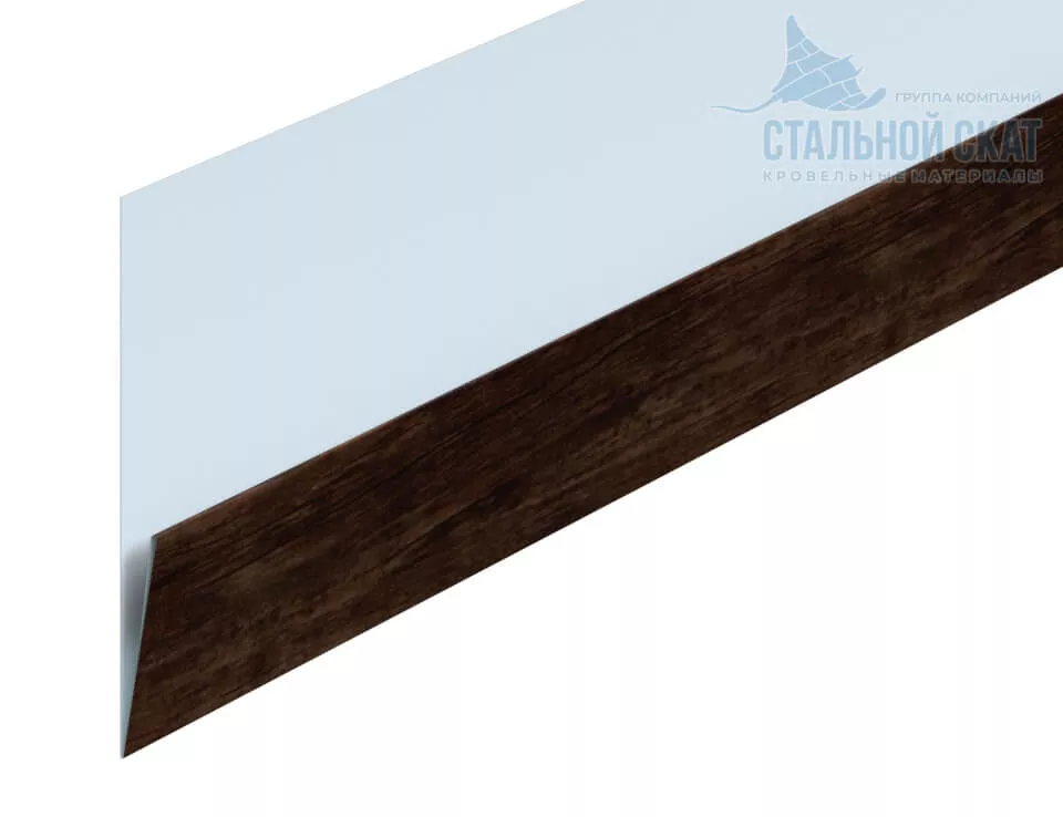 Фото: Планка начальная Lбрус-XL 20х50х3000 (ECOSTEEL_MA-01-Бразил. Вишня-0.5) в 
