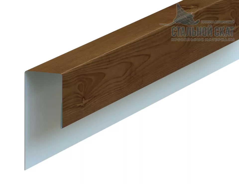 Фото: Планка J-профиль 24х18х2000 (ECOSTEEL_T-12-Дуб-0.45) в Егорьевске