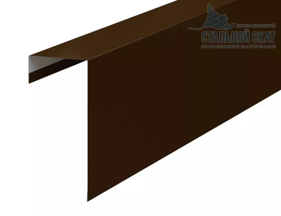 Фото: Планка торцевая фасадная FASTCLICK 139х65х3000 (VALORI-20-Brown-0.5) в 