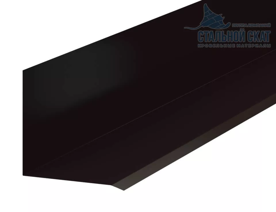 Фото: Планка примыкания верхняя к стене FASTCLICK 150х135х2000 (VALORI-20-DarkBrown-0.5) в Егорьевске
