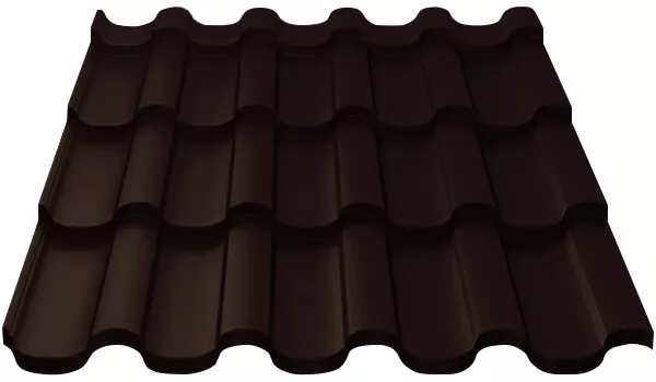 Металлочерепица МП Монтекристо-X (VALORI-20-DarkBrown-0.5) в Егорьевске