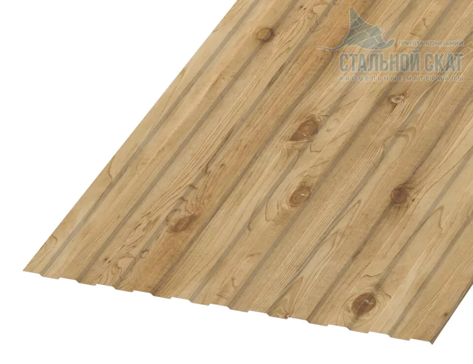 Фото: Профнастил С8 х 1150 - A (ECOSTEEL-01-Сосна-0.5) в Егорьевске