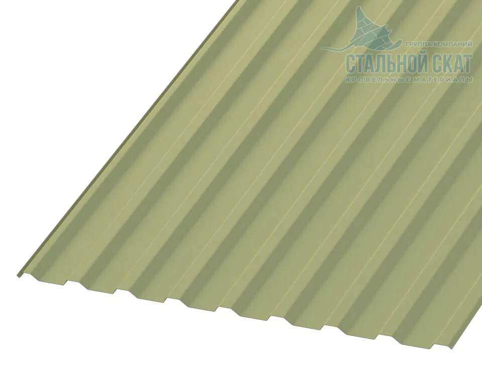 Профнастил МП20 х 1100 - R (ПЭ-01-6019-0.45) в Егорьевске