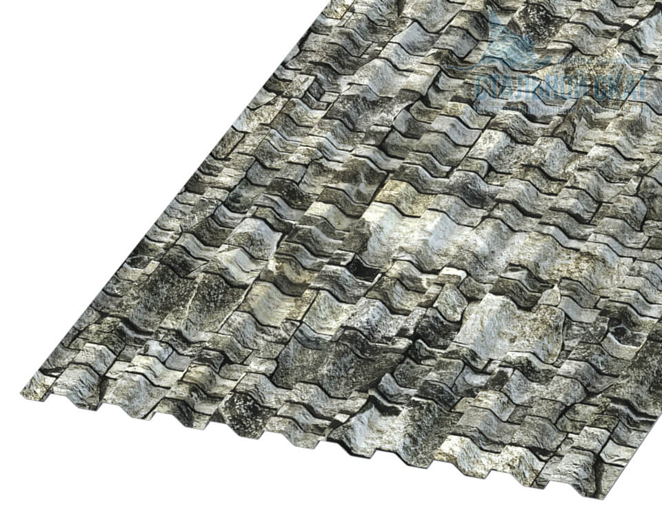 Профнастил С21 х 1000 - B (ECOSTEEL-01-Белый Камень-0.5)