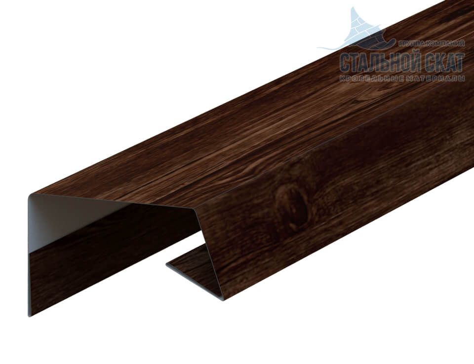 Планка начальная Woodstock 12х15х3000 (ECOSTEEL_MA-01-Бразил. Вишня-0.5)